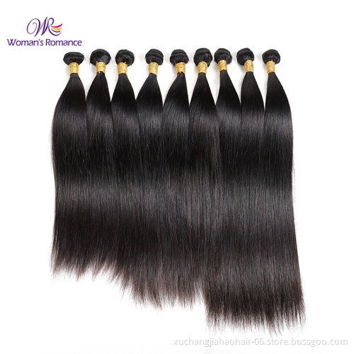 28 30 inches Brazilian Straight Human Hair Bundles Cheap Natural Color Remy Cuticle Aligned Human Hair Weave Bundles Extensions